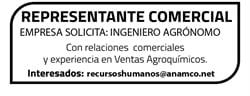 Representante Comercial- Ingeniero Agrónomo